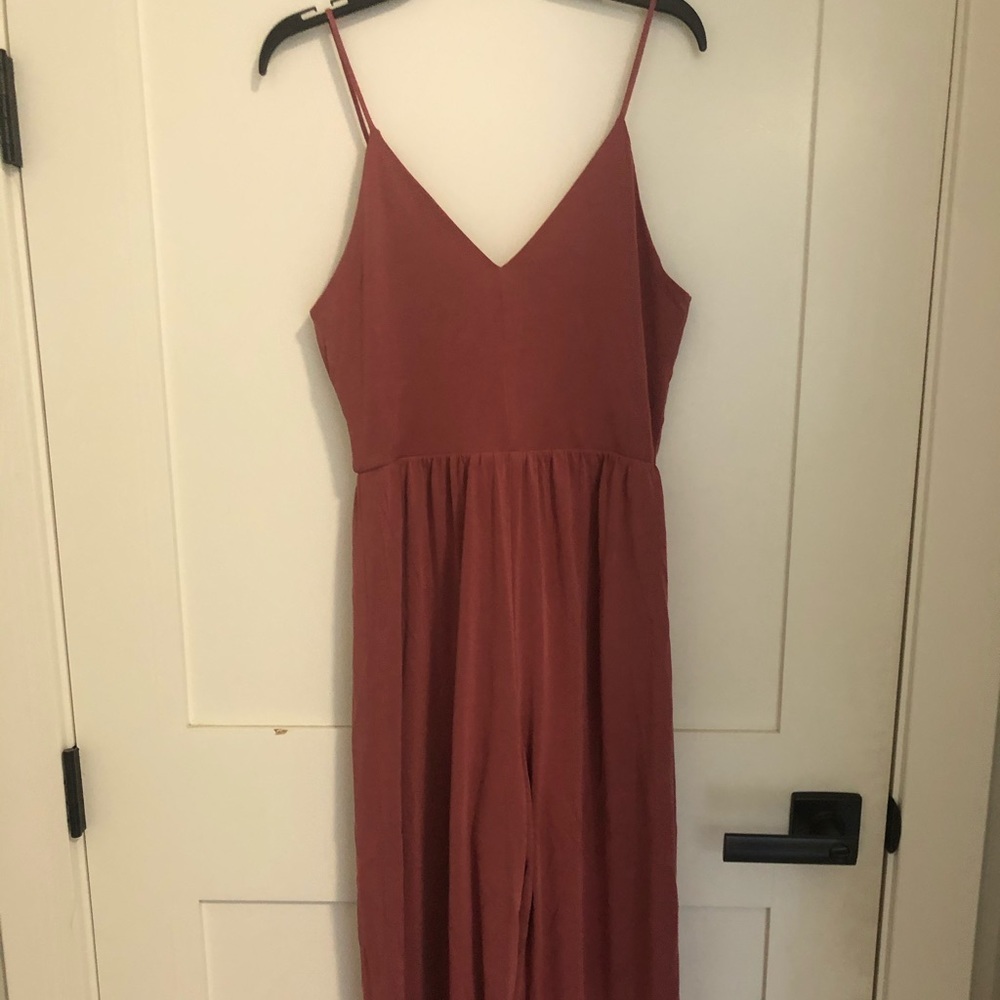 Sienna sky romper. Size small. Midi length and spaghetti strap. Worn once